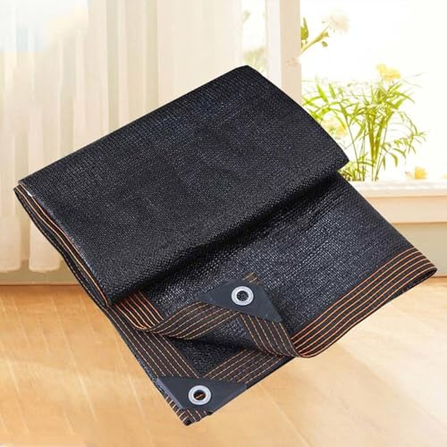 Toldo de tela tipo vela, sombra para plantas, 3 x 4 m, malla transpirable, malla de privacidad, para exteriores, para plantas, invernaderos, patios, negro, 6 x 7 m