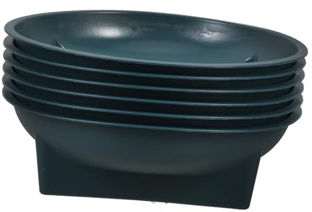 TOYANDONA 6 Pièces Bols Fleurs Commémoratifs Lot de Pots Ronds Verts pour Arrangement Floral Contenants de Fleurs Extérieurs pour Cimetières et