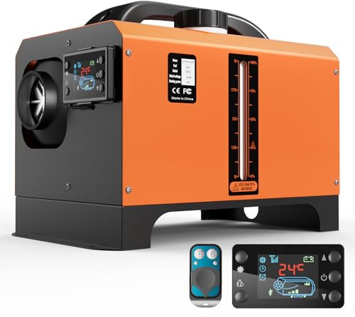 12V Diesel Heater, 8KW Portable Diesel Air Heaters, All in One Parking Heaters with Remote Control and LCD Screen, Diesel Air Heater with 1.3Gal Fuel Tank, for Car SUV Trailer Camper Van Boat Garage