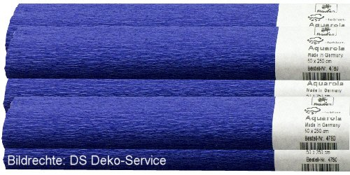 Aquarola Krepp-Papier, dunkel-blau wasserfest, per 10er Set, Lieferung Frei Haus.