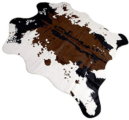 Tappeto imitato in pelle di animali,Enjoyall Tappeto in pelle di mucca Tigrato tricolore per la decorazione domestica