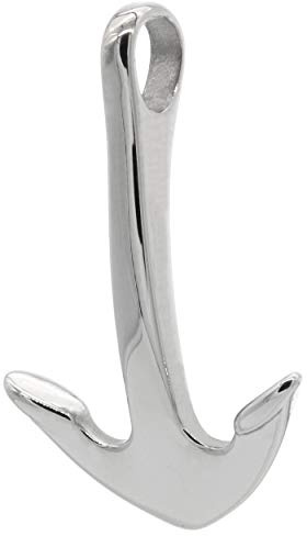 NaturSchatulle Edelstahl Anker Anhänger Silber 4x3cm Kettenanhänger Schmuck Herren Ketten Zubehör Basteln Schmuckherstellung DIY