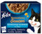 FELIX Sensations Saucen Katzenfutter nass, Fisch Sorten-Mix, 6er Pack (6 x 12 Beutel à 85g)