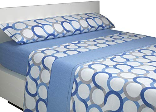 SABANALIA Sábanas Franela Aros Cama 80 Invierno