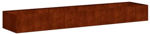 vidaXL Pflanzkübel Rostig 360x80x40 cm Wetterfester Stahl