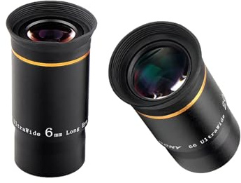SVBONY Telescope Eyepiece 20mm Bundle with Eyepiece 6mm, 66 Degree Ultra Wide Angle Eyepiece, 1.25 inches Telescope Accessories for Astronomical Observation