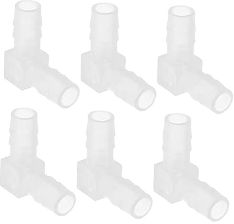 ANDRESLAD Pp-Material 6 Stück Schlauch-winkelstücke L-förmige Armaturen Für 8 Mm Und Hitzebeständig