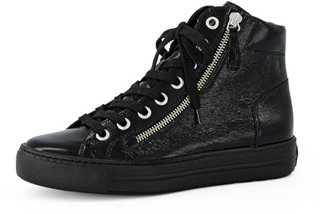 Paul Green Damen, Frauen High-Top Sneaker,schnürschuhe,high top Sneaker,Sneaker-Stiefel,Halbschuhe,straßenschuhe,Schwarz (Calf/Black),40 EU / 6.5 UK