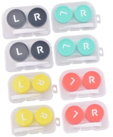 ROMISBABA 8pièces Boîte De Rangement pour Lentilles Étui Portable pour Lentilles De Contact Conteneur De Stockage