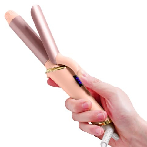 Mini Lockenstab Reise 25mm, Mini Lockensta Kurze Haare, Reise Lockensta mit 5 Temperatur Einstellbar 120-200℃, Curling Iron Doppelspannung 110-240V Travel mit Aufbewahrungstasche