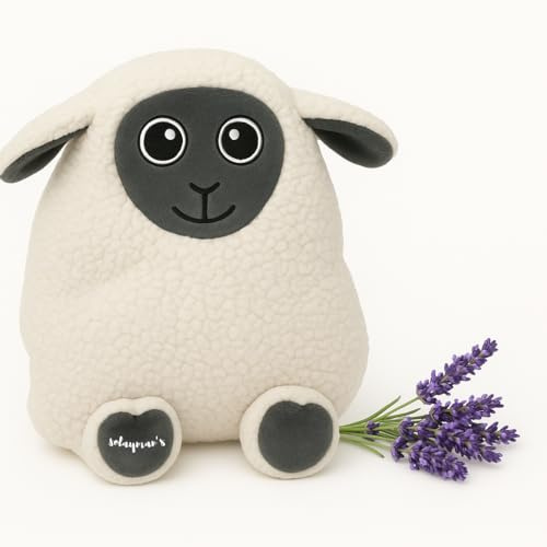 Microwave Heating Pad Weighted Stuffed Animal- Microwavable Lamb Lavender Heat Pack Gift for Women, Mom, Dad