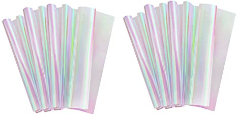 40 stycken 59 cm x 57 cm cellofanpapper, skimrande film, omslag, regnbåge omslagspapper,