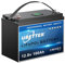 UBETTER 12V 100Ah Mini LiFePO4 Batterie, 12V Lithium Akku mit Monitor und 100A BMS, 4000+ Zyklen LiFePO Akku, Unterstützung in Serie/Parallelschaltung, perfekt als Stromquelle für Innen und Außen