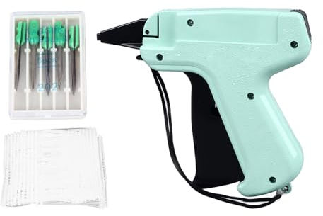 Etikett Pistole Heftpistole Etikettiermaschine Etikettierpistole mit 1000 Widerhaken für Etiketten Preis Marke Tags Schild Label Hut Kleidung