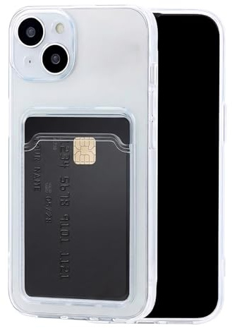 Chengyuanfeng för iPhone 15 Skal med korthållare Ultra-Tunt 1,5 mm Transparent Kortskal i Anti-Gulnande TPU med Kortfack Wallet Case med Kortplats för Kontaktlös Pendling (SL), Campus & Gym