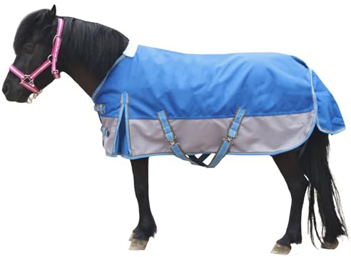 Gallopoff Couverture de pluie 1200D pour poney/shetty, sans rembourrage, 0 g, légère, imperméable, respirante et indéchirable pour poulains, mini chevaux, chevaux nains, petits chevaux et miniponys