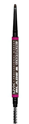NYX Professional Makeup Matita per Sopracciglia Ultra Precisa, Effetto Nano-Blading e Colore Naturale, Lunga Tenuta, Blade & Shade Brow Pencil, Tonalità: Ash Brown 07