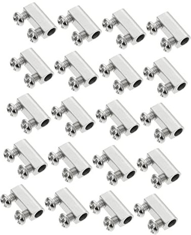SOLUSTRE 20sets Clip Per Cavi Fissatori Per Cavi Con Viti Robusti e Facili Da Installare Per Uso Domestico e Costruzioni