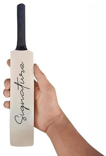Cricket Miniature Cricket Bat For Signing & Gifting | Wood Construction With Accurate Details | Authentic Grip | Total Length 15 | Small Cricket Bat | Cricket Gifts (Mozi Sports)
