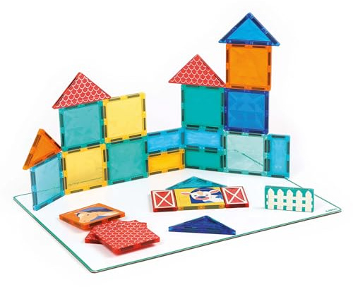 LUDI - Magnetisk panel - byggsats - 2D och 3D - 27 magnetdelar - hantering och montering - enkel - från 2 år
