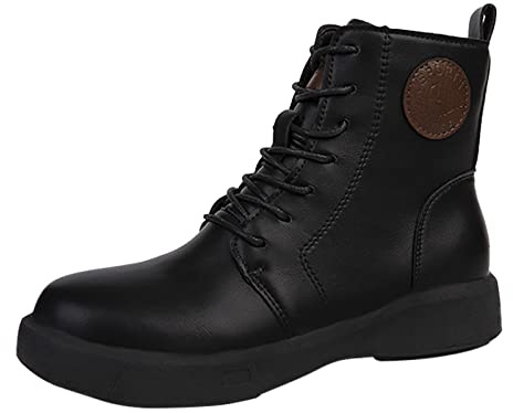 Cocila Mujer Color Sólido Cómodos Tacones Cuadrados con Cordones Botines Zapatos De Punta Redonda Botas Invierno Impermeables Altas Marrones Tacon Alto Barefoot Vestir Hunter Agua Hombre Casual