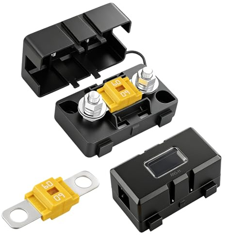 2 pezzi porta fusibili Midi con 2 fusibili auto 60A