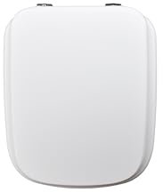 Si Dolomite EM804 Sedile Copriwater Dedicato, MDF, Bianco Lucido, 44 x 36 x 4 cm