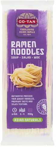 Go-Tan -Udon Noodlesk - Ideal para Sopas - Ensaldas y Wok - 250 Gramos