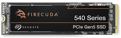 Seagate FireCuda 540 NVMe SSD 1TB, PC Gaming Interne Solid State Drive, M.2 PCIe Gen5, bis zu 10.000 MB/s, inkl. Data Rescue Service (ZP1000GM3A004)