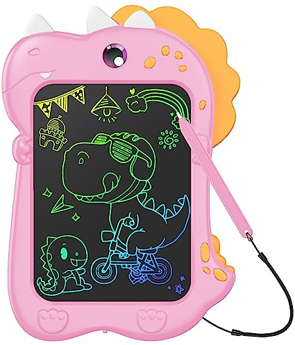 Kizmyee Tableau d'écriture LCD Jouet,Tableau Magique de 8,5 Pouces Planche à Dessin Planche à Peinture,Dinosaure Jouet Tablette d'écriture Noël Petits Cadeaux pour Enfants 3 4 5 6Ans Garçons Filles