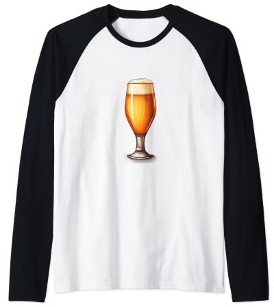 Buveur de bière en verre tulipe Manche Raglan