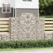 Higsose Gabione Mit Hochbogen 200x30x160/180cm Silber,Verzinktes Eisen,Gabionenkörbe,Gitter,Gabionen Zaun,Gabionen Bank,Mauersteine Gartenmauer,Gabionen Säule,Zaun Garten,Befüllbarer Steinkorb