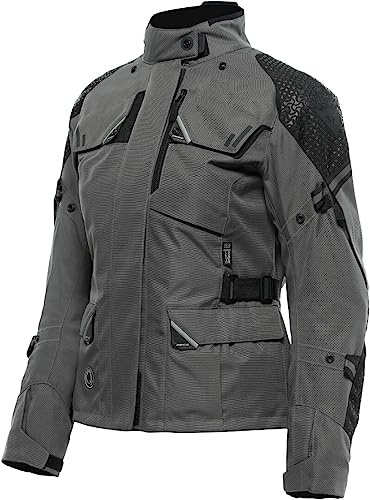 Dainese - Ladakh 3L D-Dry Lady Jacket, Waterproof Motorcycle Touring Jacket, Protections On Shoulders And Elbows, 4 Seasons, Women's Motorcycle Jacket, Iron-Gate/Black, 52