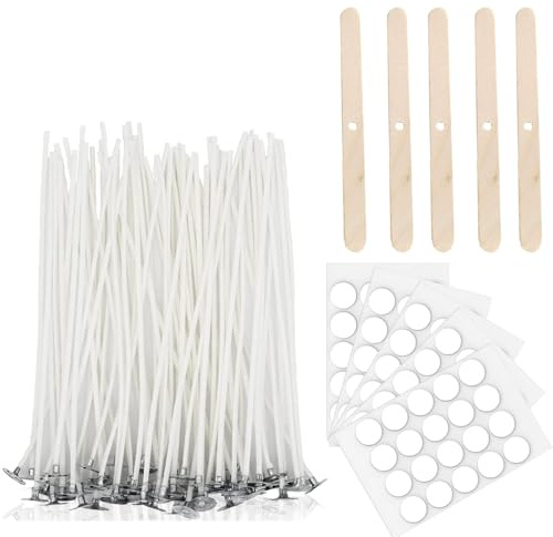 BINJCE Mechas para Velas, 10 cm Kit para Hacer Velas, Candle Wick para Fabricación de Velas DIY(10 CM Mechas)