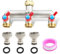 Mdlufee 3/4 Inch Brass Tap Splitter 3 Way Set,3 Quick Connector, Hose Tap Splitter Connection with 2 Individual Valves for Garden Kitchen Faucet,Washing Machine Hose Connector