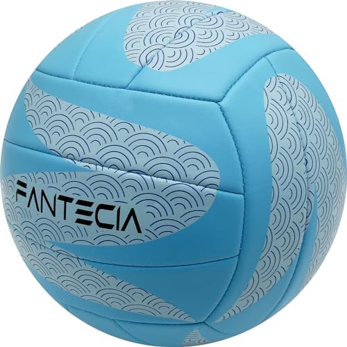 Fantecia Beach Volleyball, Offizielle Größe 5 für Jugend und Erwachsene, Soft Ball mit Pumpe
