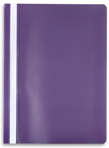 itenga Schnellhefter A4 Plastik stabil PP Kunststoff Sicht Hefter Mappe TÜRKIS genarbt 1 Stück (lila)
