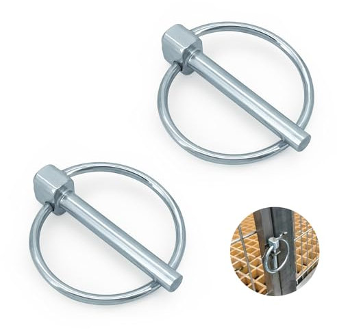 Klappsplinte 6mm x 45mm Klappstecker - Klappsplint Sicherungssplint Verzinkt, Splinte Sortiment aus Stahl für zuverlässige Sicherheit und einfache Montage, Rohrklappsplinte für Traktoren ect (2 STK)
