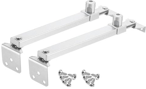 sourcing map 2Pcs 305mm Casement Stay Window Latch, Window Stopper, Stainless Steel Casement Window Stays, Adjustable Friction Stay Hinges Window Brace, Spray Silver