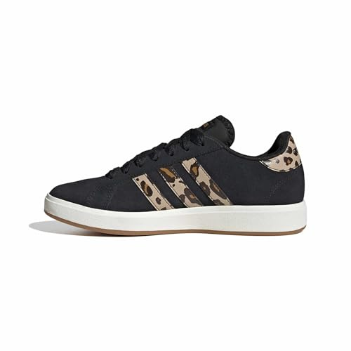 adidas Femme Grand Court Base 00s Shoes, Core Black/Dark Brown/Bronze strata, 38 EU