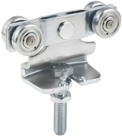 Gedotec Helm Agrar Rollapparat 373 Laufwerk höhenverstellbar doppel-paarig für Stahl Laufschienen Schiebetor | Laufrollen Profil 300 | MADE IN GERMANY | 2 Stück - Rollen für Schiebetürbeschlag