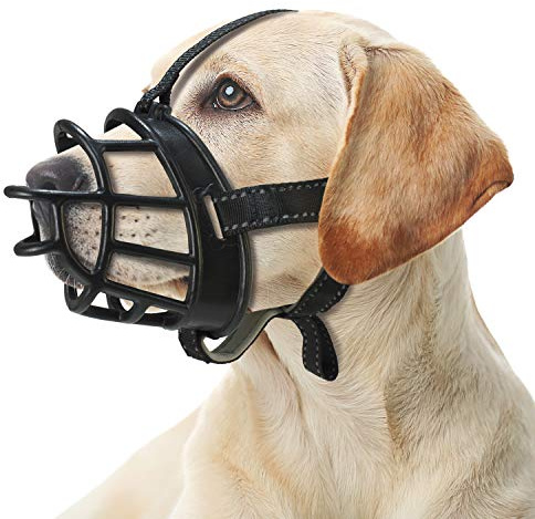 Arquivet Muselière Souple en Silicone pour Chien - Permet de haleter, Boire et Prendre des friandises - Taille M - Noir