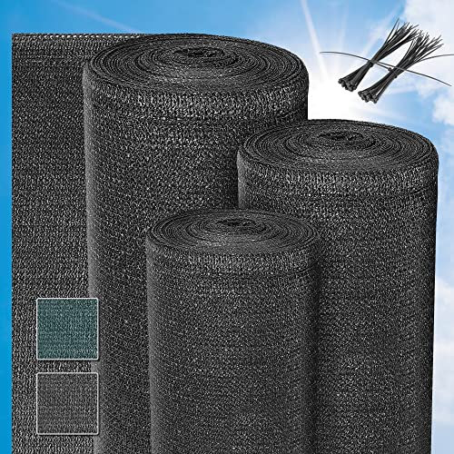 Sol Royal Brise Vue 50m x 2m Filet Tissu d'Ombrage 165g/m² – Protection Solaire Opaque Protection UV, Attache Câbles pour Fixation Facile – HDPE Pare Vue Soleil Ombrageant Clôture Jardin Gris – SG80