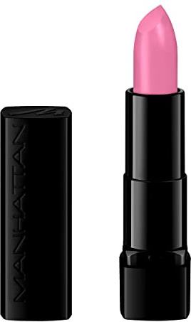Manhattan Lasting Perfection Matte Lipstick, Fb. 100 Pink Bubble, langanhaltender Lippenstift mit mattem Finish, 4,5 g