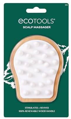 EcoTools Scalp Massager, Scalp Scrubber Stimulates & Exfoliates for Better Hair Health, Reduces Product Build-Up, Gentle Silicone Bristles Massage, Eco-Friendly & Cruelty-Free, 1 Count