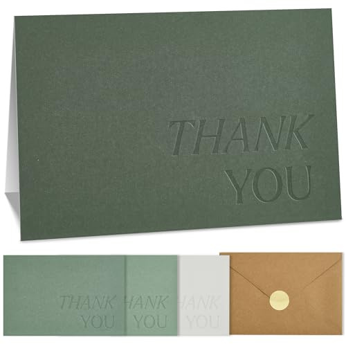 Beautiful Thank You Cards Set of 30 With Envelopes and Stickers - Elegant Blank Cards For Personalized Notes - Perfect Bulk Stationary Set For All Occasions incl. Weddings, Business & Baby Showers