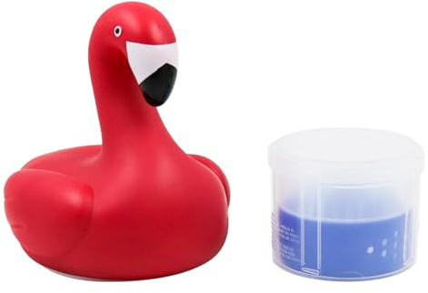 Hsthe Sea Schwimmender Chlorspender, Schwimmbad, Spa, Whirlpools, Abnehmbarer aufblasbarer Pool Chemikalienschwimmer, fasst 3 Zoll Chemikalientabletten (Flamingo)