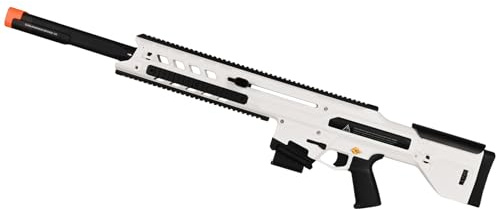 Zhenweiqi Baize Series Soft Foam Dart Blaster, Half Dart Blasterfor Adults, Teens (Ages 14+) with Magazine & 20 Half-Length Darts, Toy Pistol Blaster 100 ft Range (White)