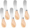 Giantree 6 piezas cuchillo de mantequilla pequeño, cuchillo de queso de acero inoxidable, cuchillo untador de mantequilla con mango de madera pequeño juego de cuchillos de queso juego de cuchillos