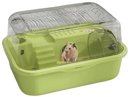 Iouyjiu Bur för hamstrar, 2-lagers hamsterbur för husdjur, små djur vilande träningsleksak med löparhjul för sovrum sovsal vardagsrum ekorre gerbil kanin